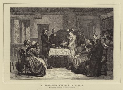 Un mariage protestant en Alsace - Gustave Brion